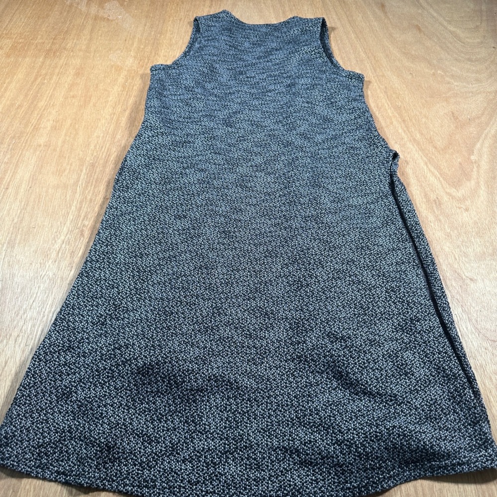 LuLaRoe Joy Vest Women S Black White Marled Knit Longline Open Front Sleeveless - Picture 4 of 8